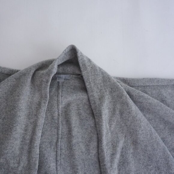 COS Grey 100% Wool Embroidered Floral Open Face Cardigan Cape XS - Picture 12 of 14